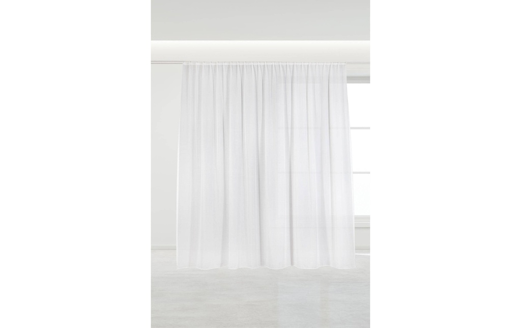 Casa Leon Rideau ajouré avec galons autoplissants Wiola 300 cm x 245 cm, blanc