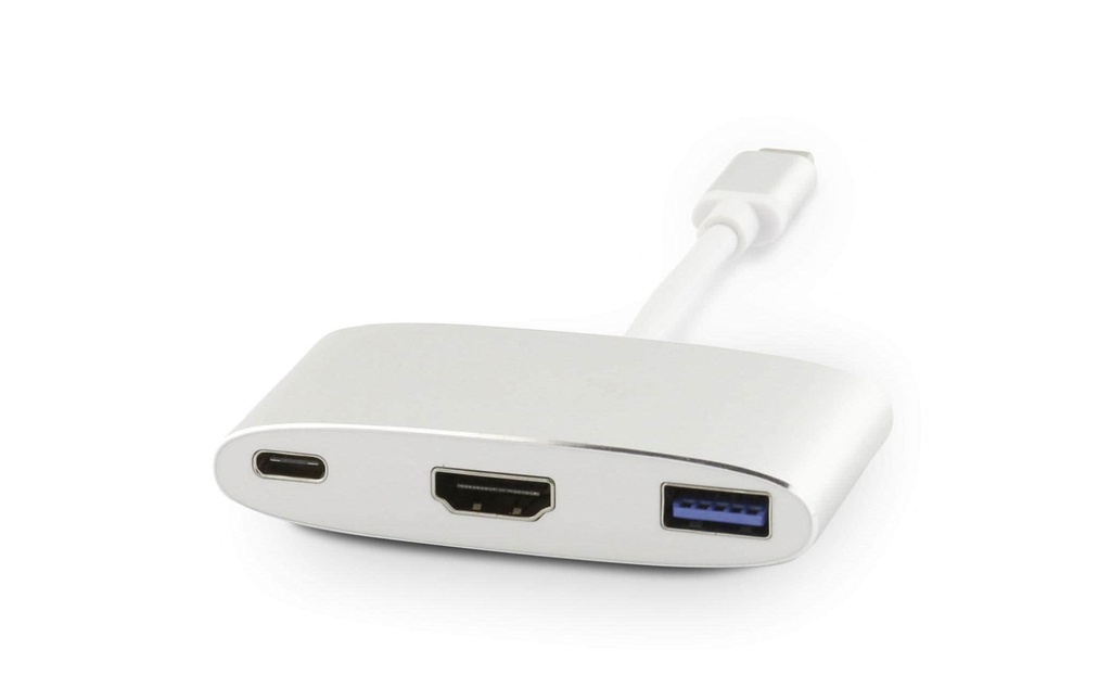 LMP Multiadaptateur USB-C – HDMI, USB 3.0 argentés