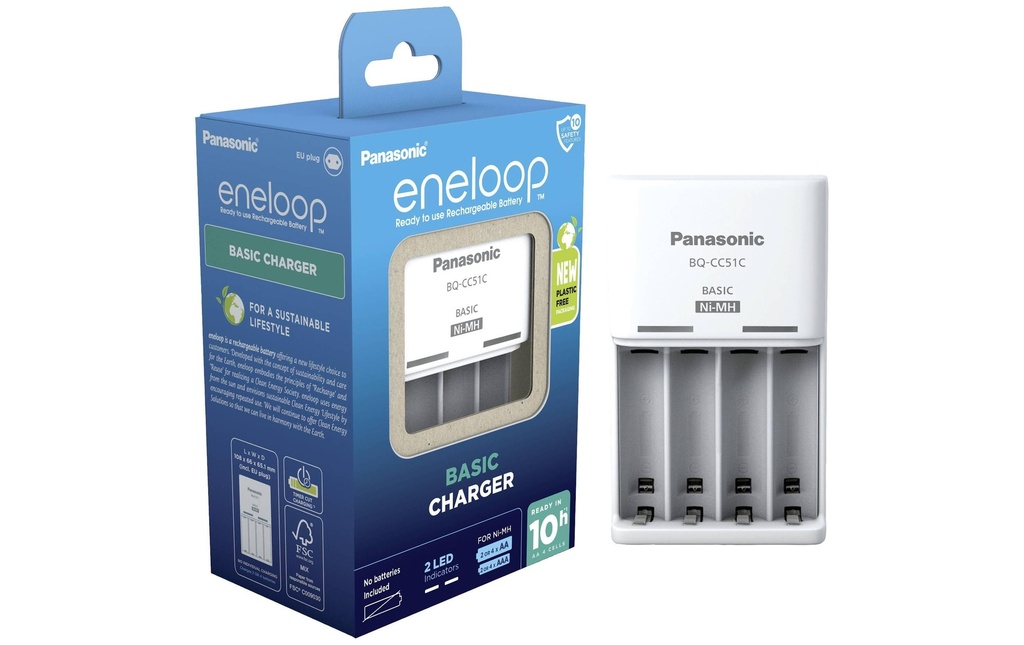 Panasonic Chargeur eneloop Basic Charger BQ-CC51C