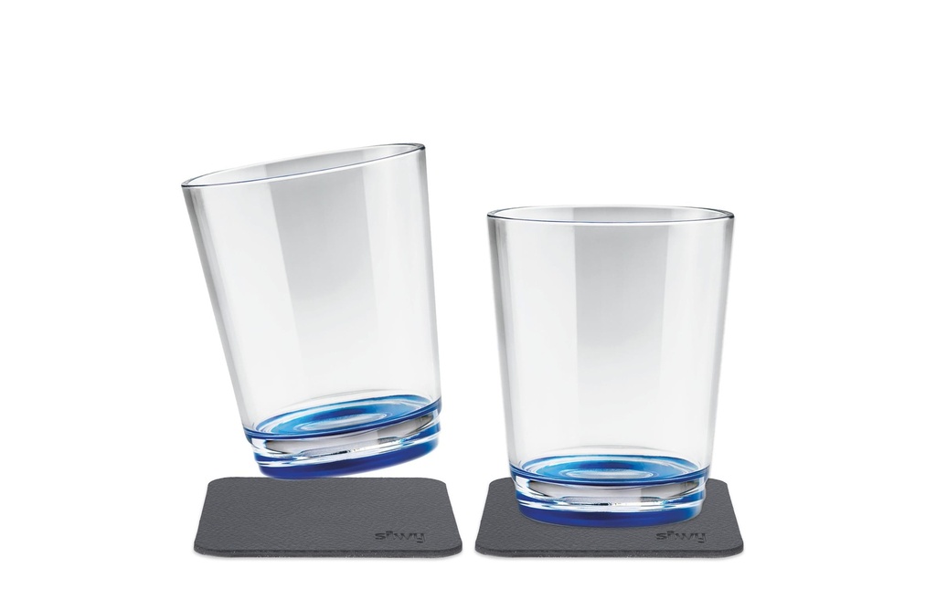 Silwy Gobelet de plein air Lui Blue Lot de 2 magnétiques