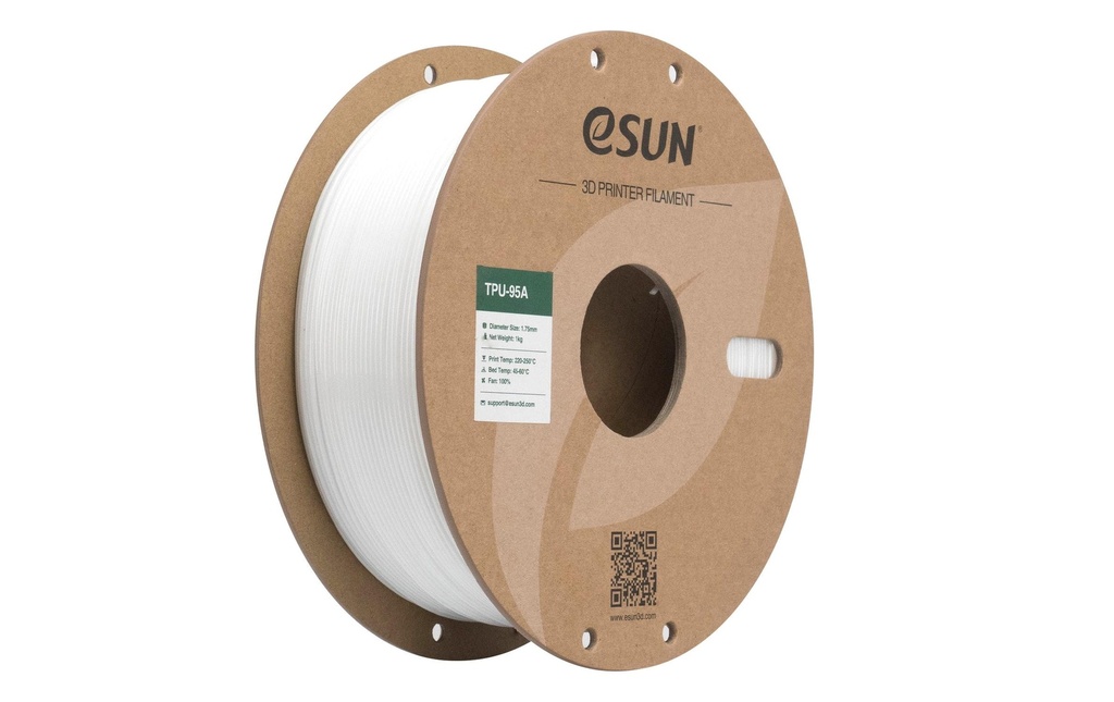 eSun Filament TPU-95A Blanc 1.75 mm 1 kg