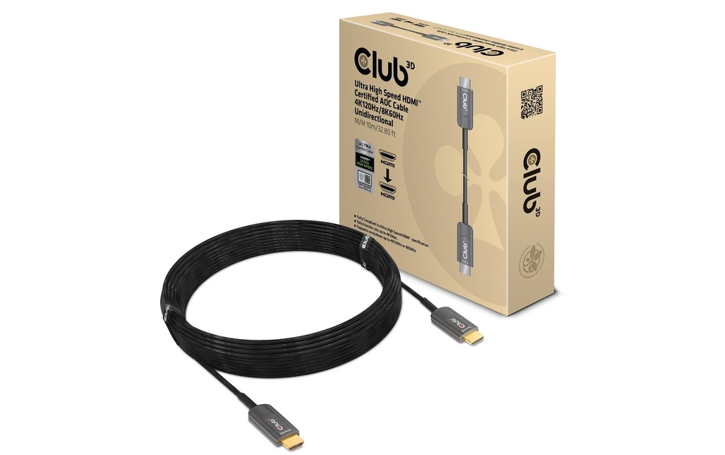 Club 3D Câble optique CAC-1376 4K120Hz/8K 60Hz HDMI - HDMI, 10 m
