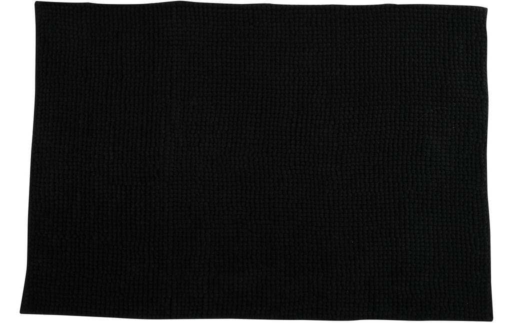 MSV Tapis de bain Chenille 60 x 90 cm, Noir