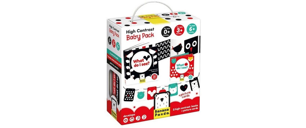 BANANA PANDA Livre Baby High Contrast (9 pces)