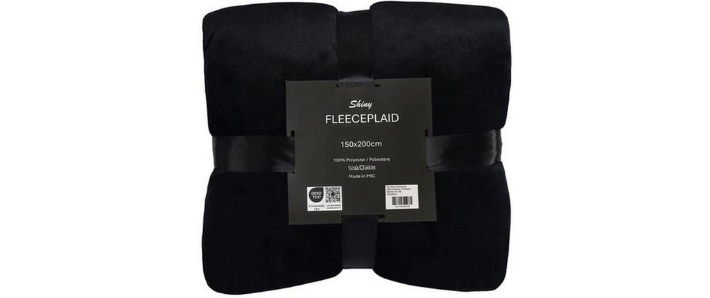 Flair Couverture Shiny 150 x 200 cm, noir