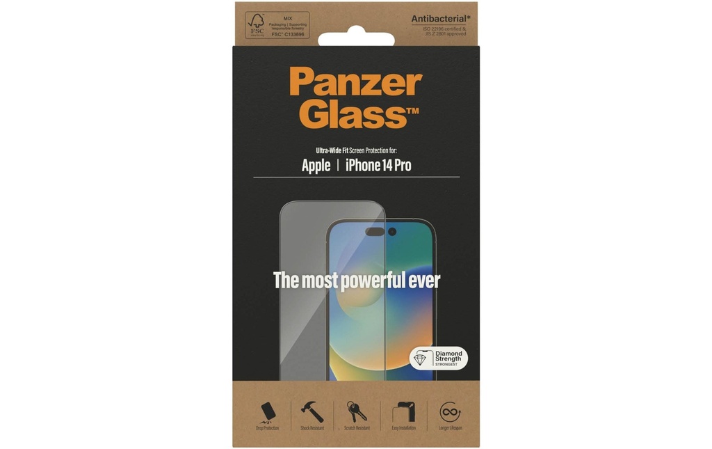 Panzerglass Protection d’écran Ultra Wide Fit iPhone 14 Pro