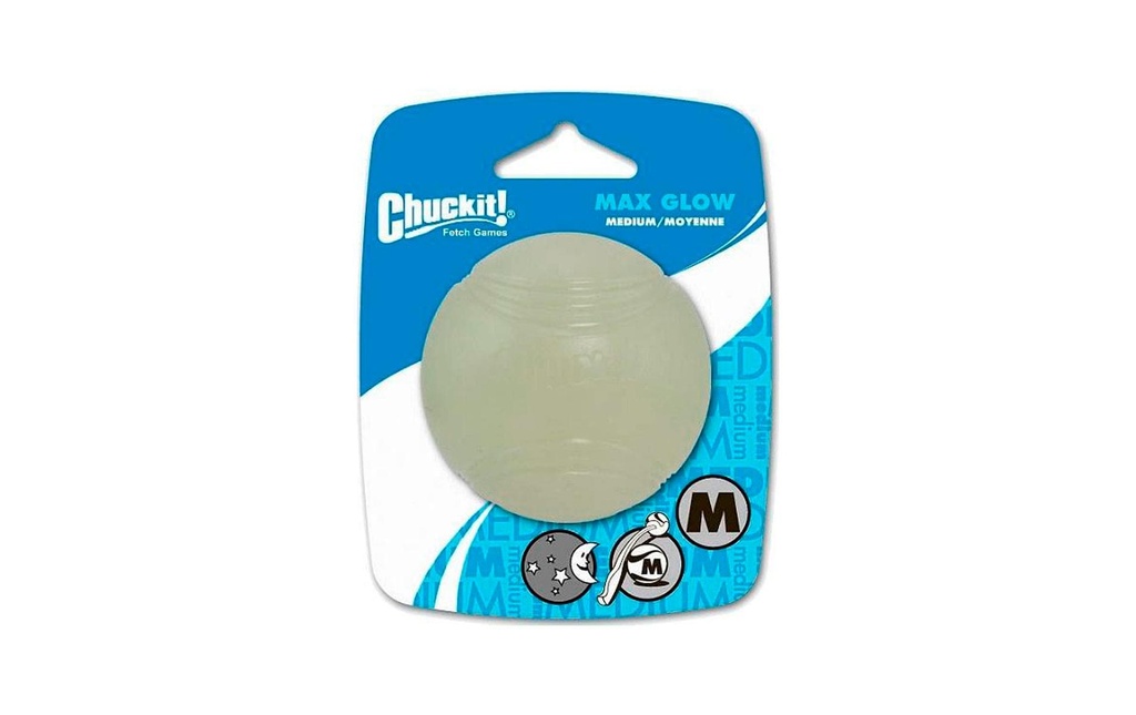 Chuckit! Jouet pour chien Max Glow Ball M, Ø 6.5 cm