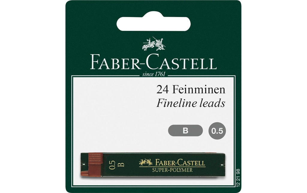 Faber-Castell Mine de crayon Feinmine Super Polymer 0.5 mm, Noir