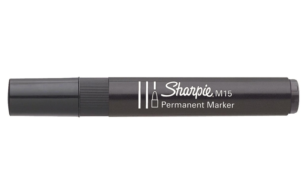Sharpie Marqueur indélébile M15, 2.0 mm, Noir