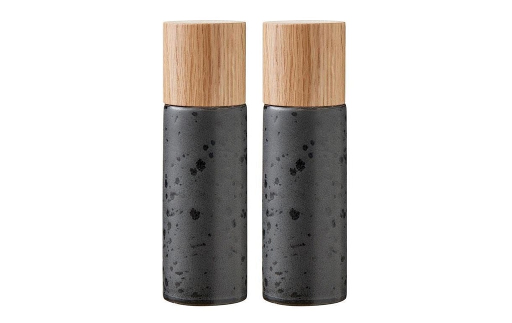 Bitz Moulins à sel et à poivre 2 pièces, 16.7 cm, Noir