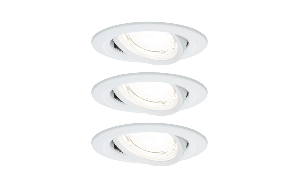 Paulmann Luminaire encastré LED Nova Plus 3-Set Blanc
