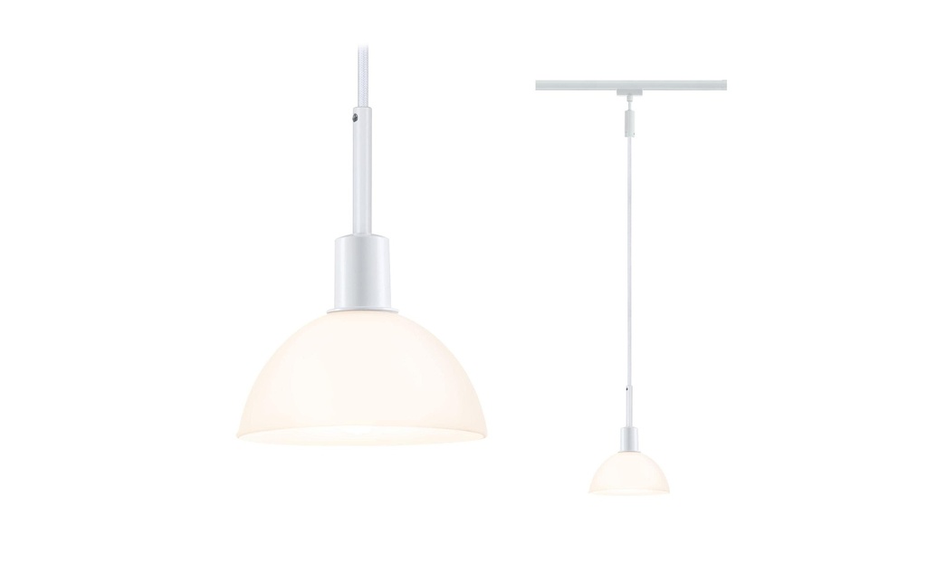 Paulmann Lampe suspendue URail Sarrasani, 1 x E14, 20 W, blanc/opale