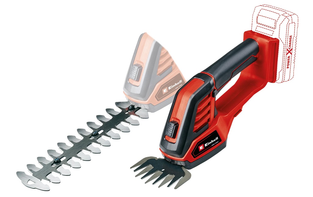 Einhell Cisailles à couper l’herbe sans fil GE-CG 18/100 Li-Solo