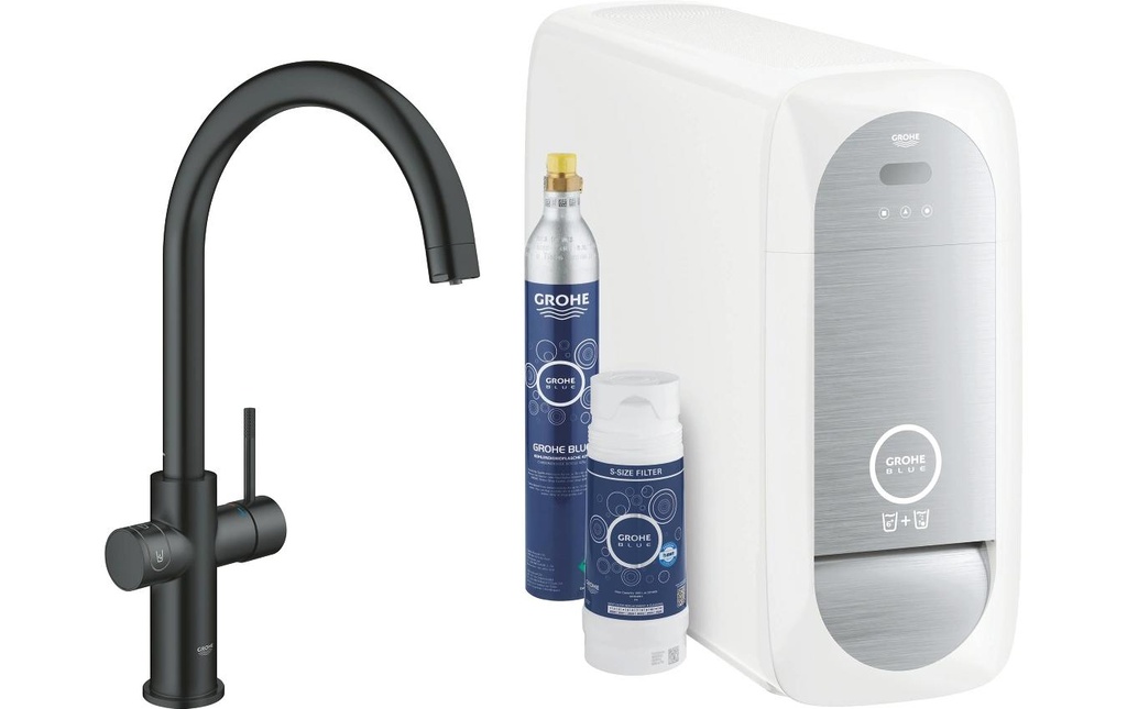 GROHE Robinetterie de cuisine Blue Home C-écoulement velours noir