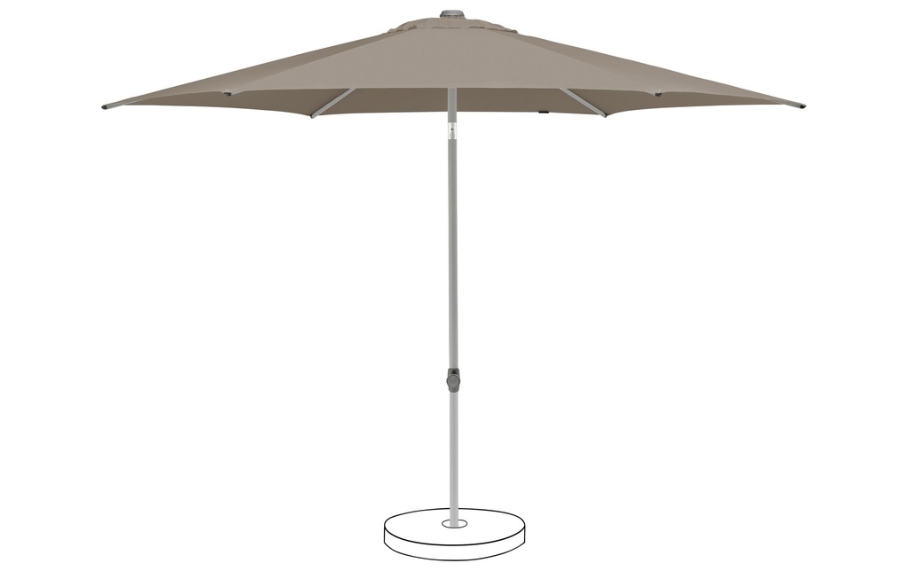 Suncomfort by Glatz Parasol Pop Up Taupe clair, Ø 250 mm