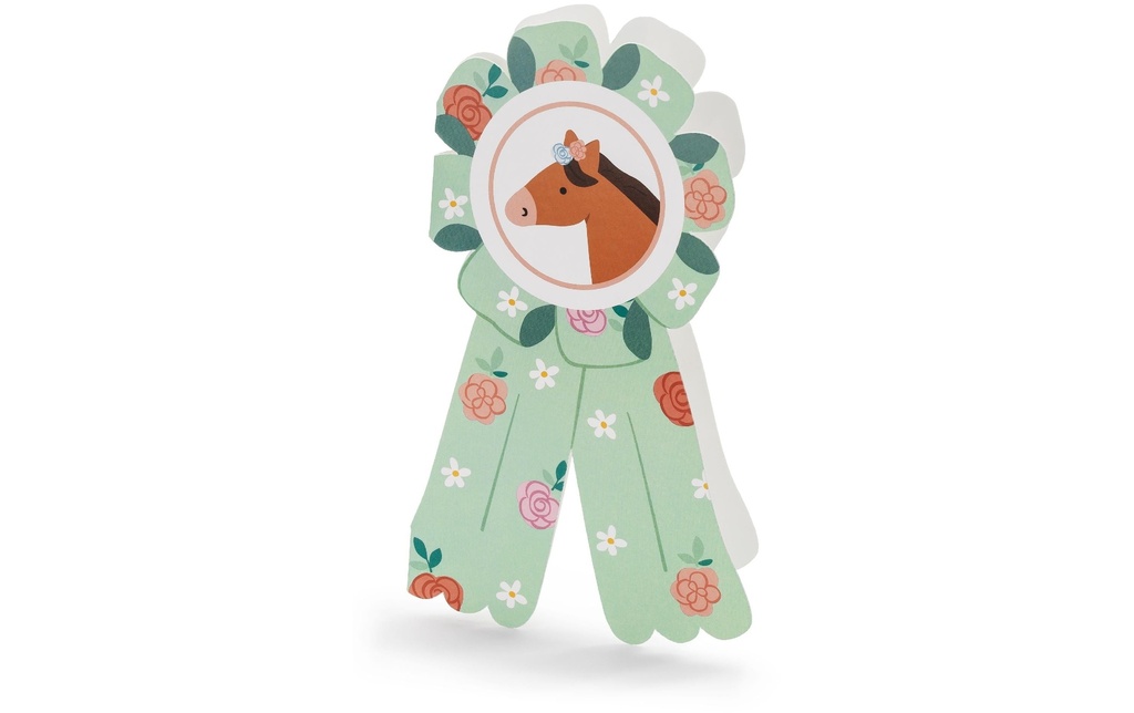 Partydeco Carte d’invitation Cheval 6 pièces