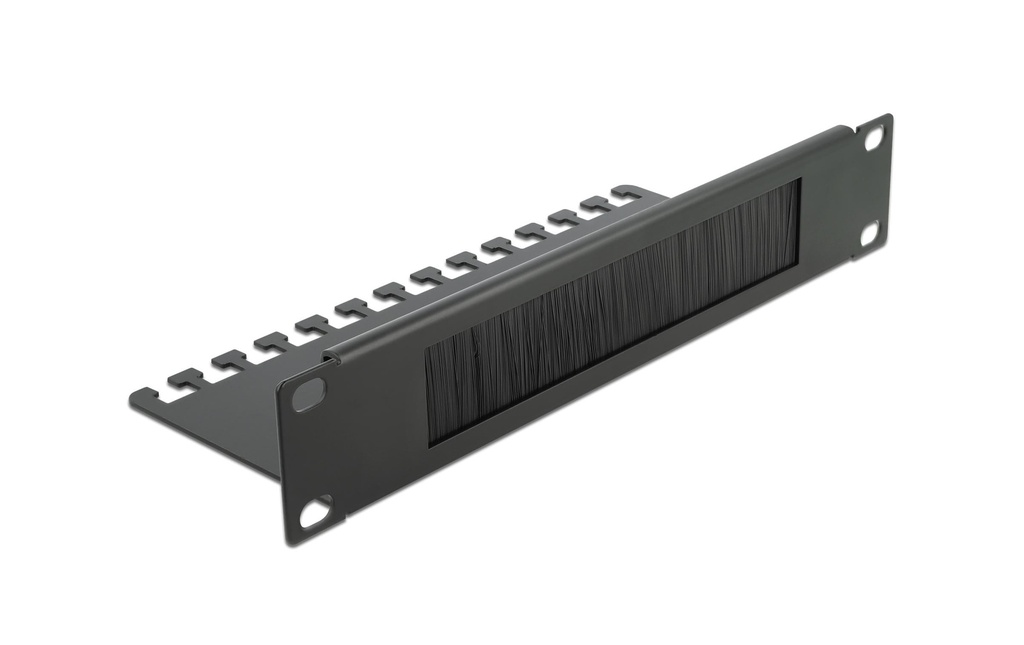 Delock Joint-brosse avec plaque support de câble, 1HE , Noir