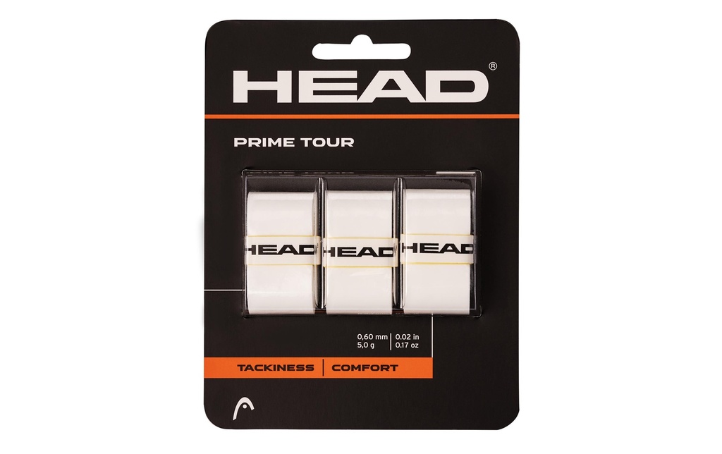 HEAD Over Grip Pack de 3 Prime Tour Blanc