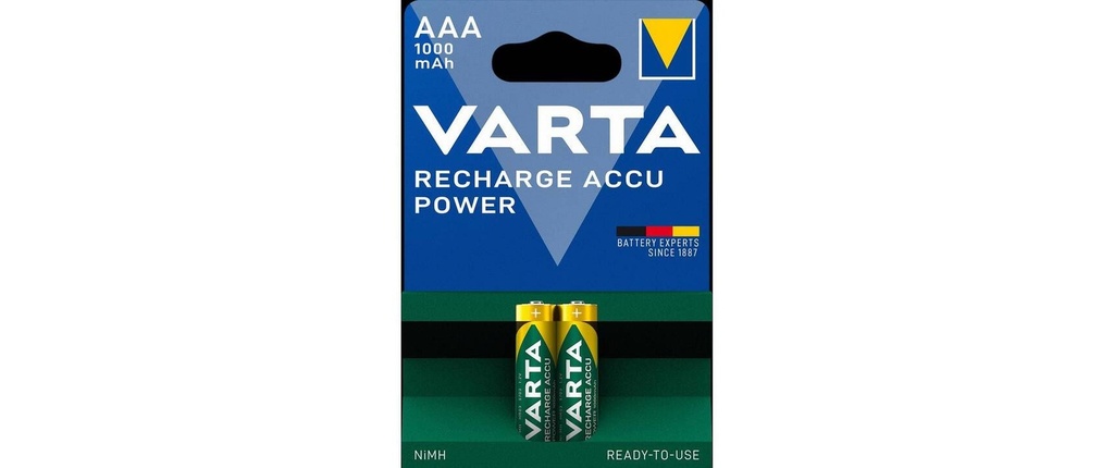 Varta Batterie Power NiMH AAA 1000 mAh, 2 Pièce/s