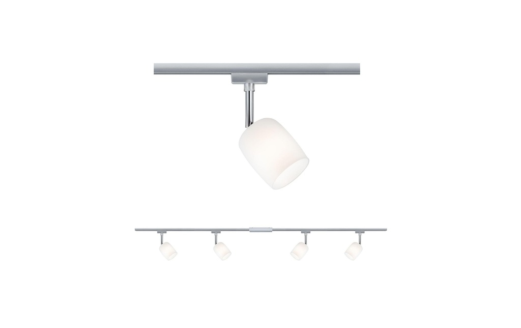 Paulmann Spot sur rail URail Blossom Set, 4 x G9, 40 W, blanc/chrome