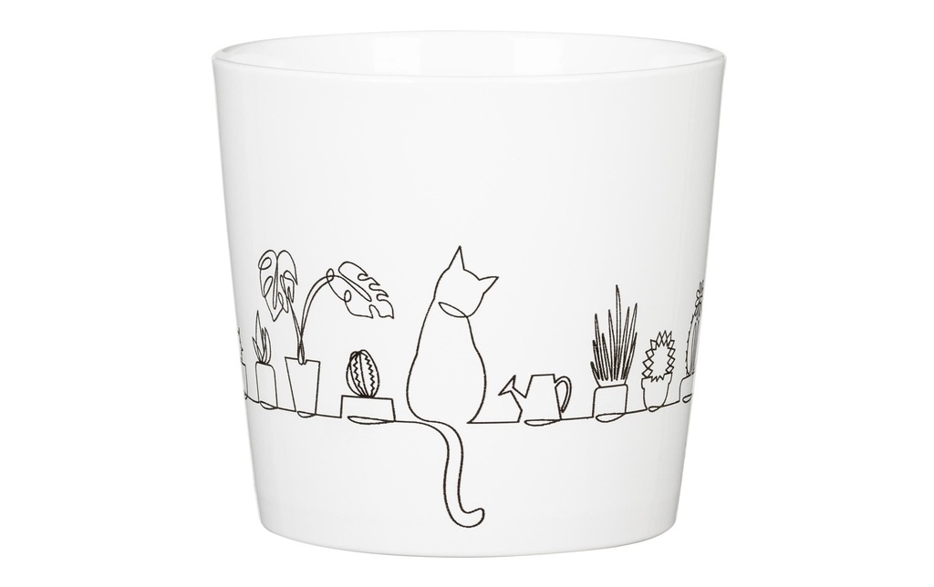 scheurich Pot de fleur Catview 12.8 cm, blanc
