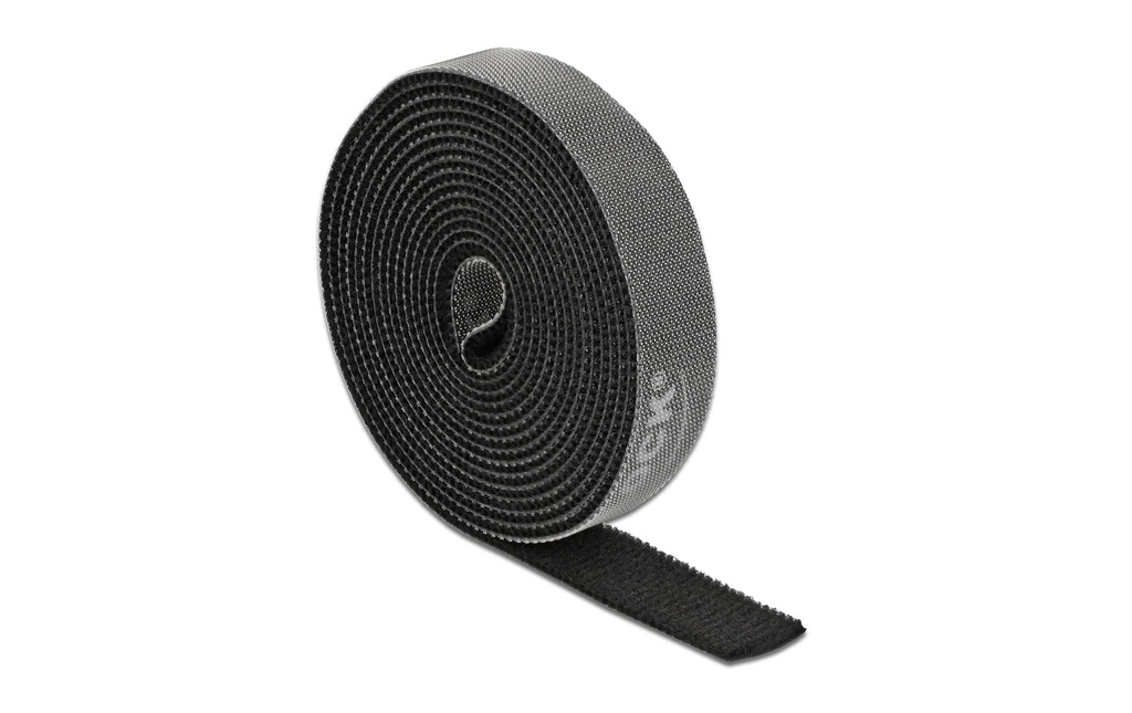 Delock Bande auto-agrippante 2 m x 15 mm noir