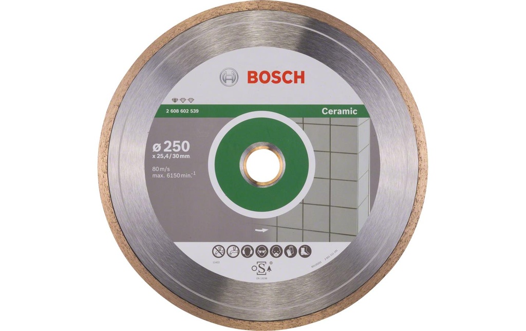 Bosch Professional Disque à tronçonner diamanté Standard for Ceramic, 250 x 1.6 x 7 mm