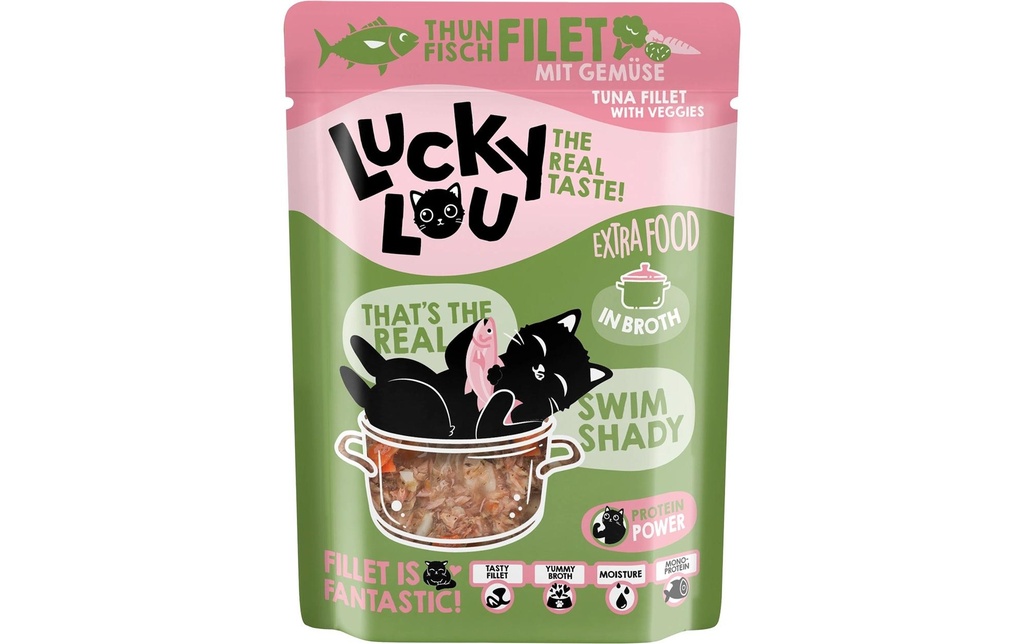 Lucky Lou Extra Food Thon aux légumes en bouillon, 70 g