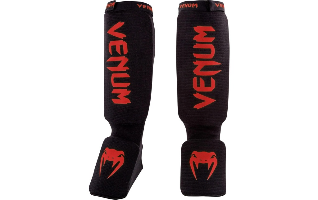 Venum Kontact Shin Guards Noir/Rouge, L