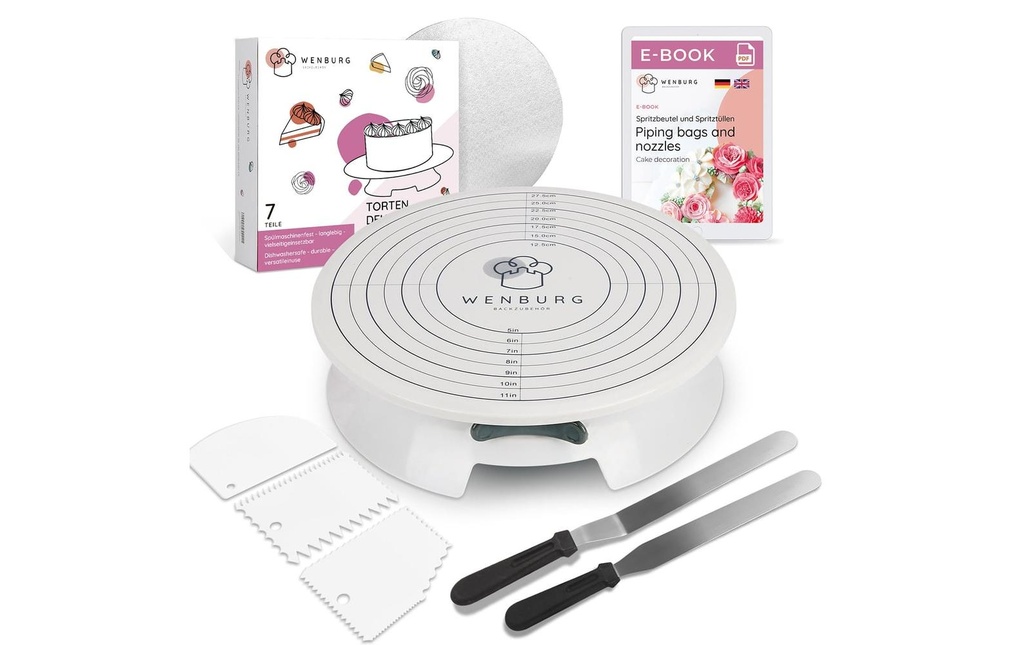 Wenburg Set de décoration pour gâteaux – Présentoir à gâteaux