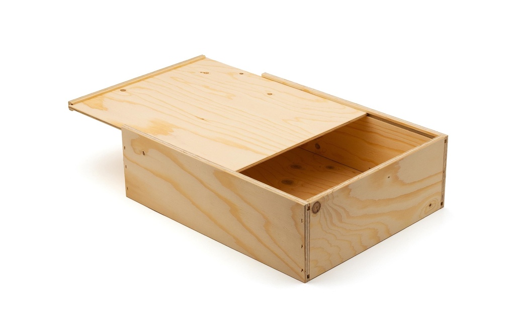 Weizenkorn Caisse de rangement Bouteilles de vin, bois, Beige clair