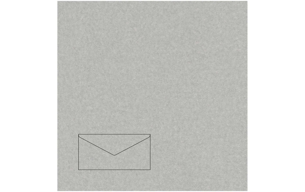 Rico Design Enveloppe Paper Poetry Essentials DL Argent, 50 pièces