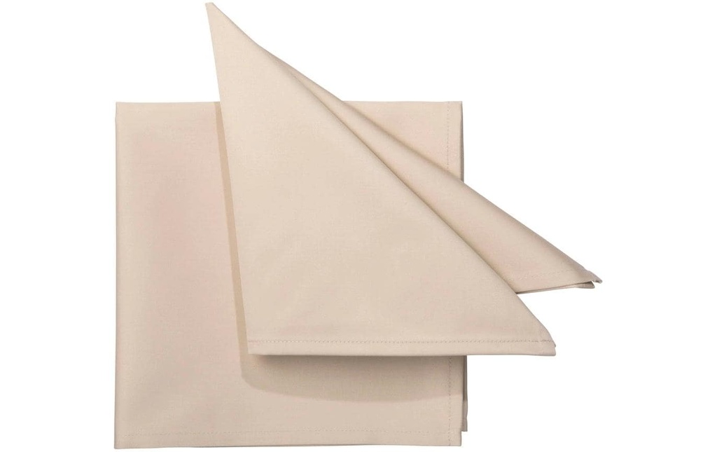 Pichler Serviette en tissu Solid 45 cm x 45 cm, 6 Pièce/s, Beige