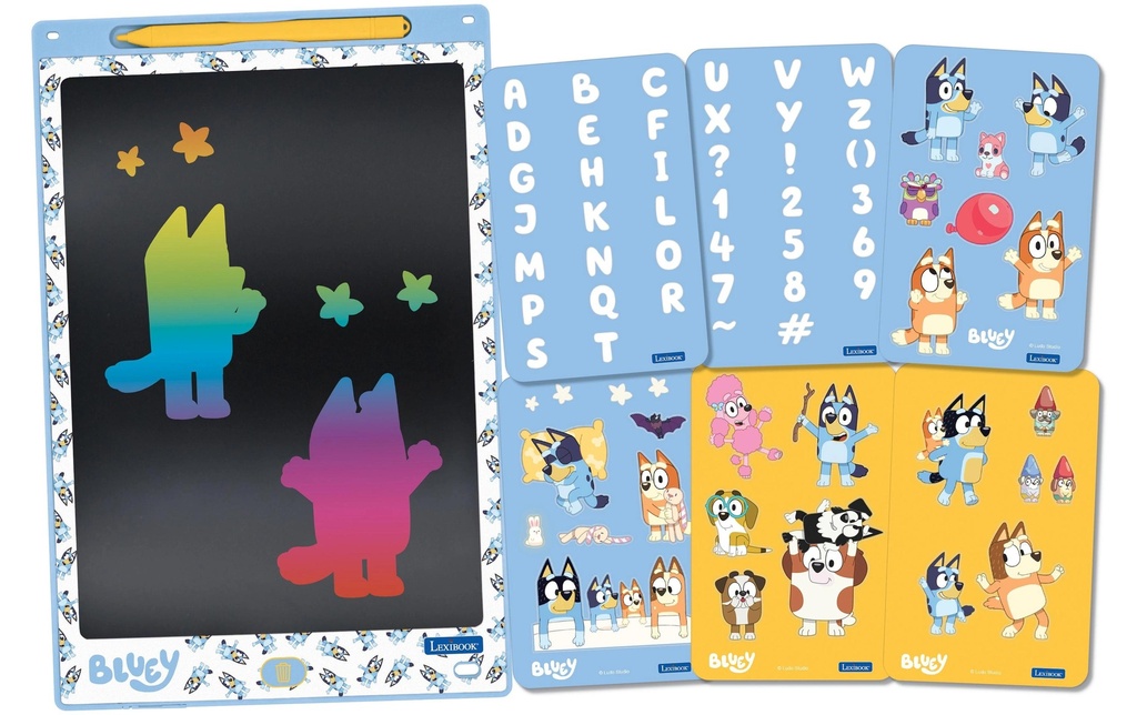 Lexibook Tablette à dessin éducative Bluey 11
