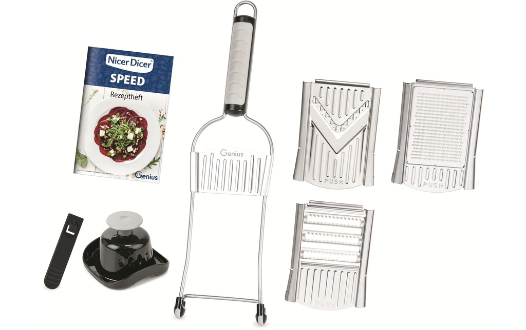 Genius Râpe de cuisine Nicer Dicer Speed Set Argenté