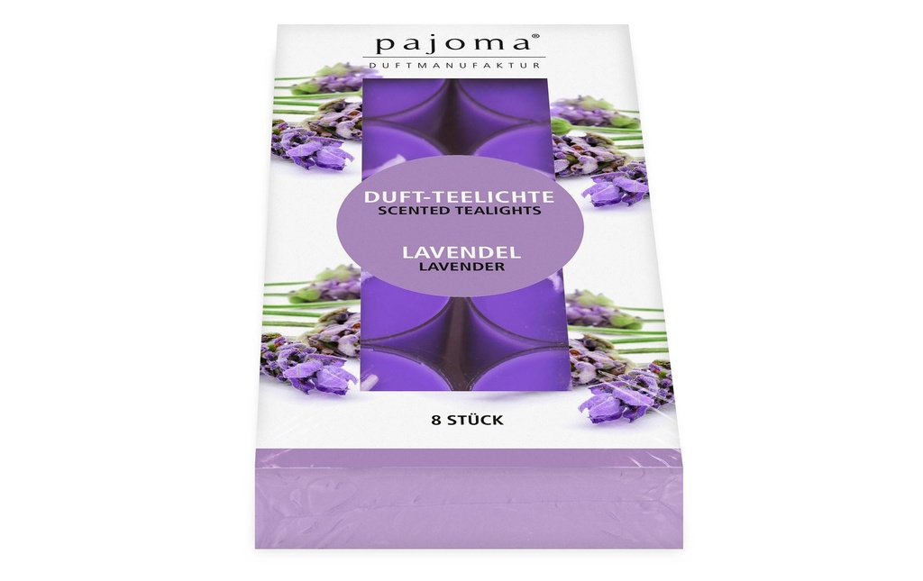 Pajoma Bougie chauffe-plat Lavande Lot de 8