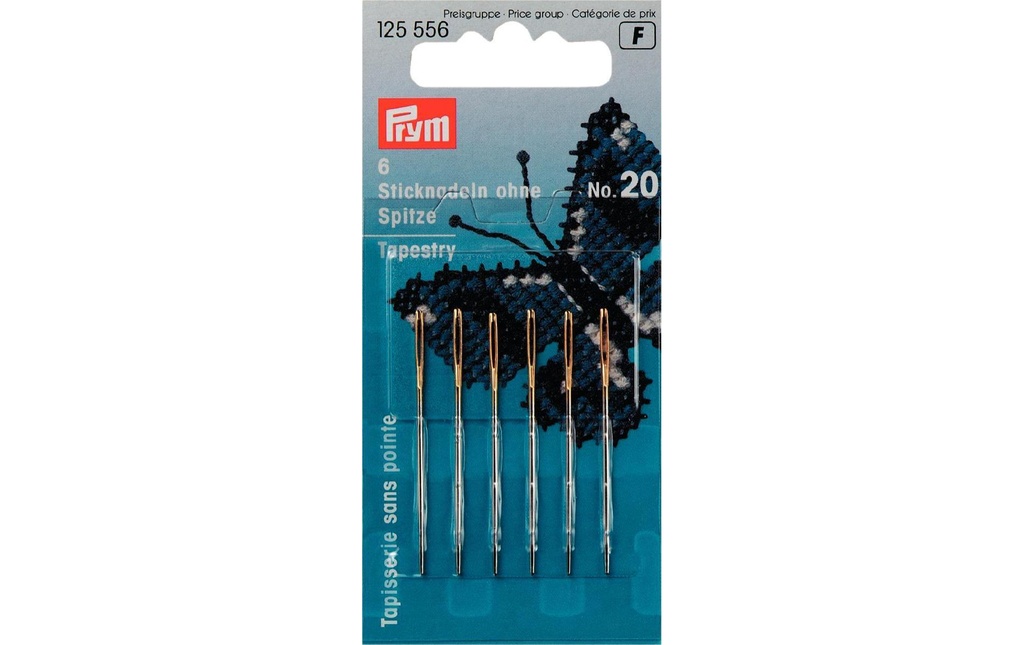 Prym Aiguille de broderie Nr. 20, sans dentelle, 6 Pièce/s