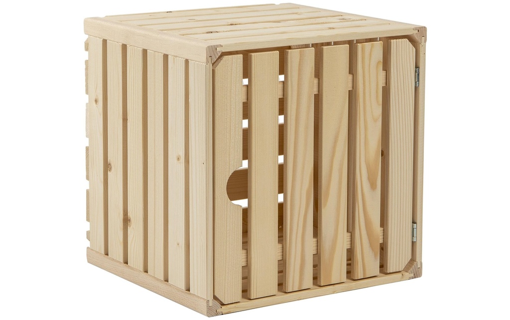 Holz Zollhaus Caisse au bois A 35 x 35 cm, avec porte Bois suisse