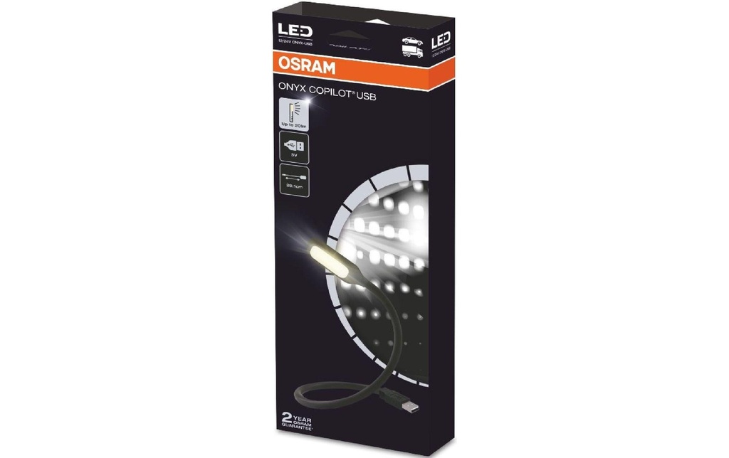 OSRAM ONYX COPILOT LED 12/24V Connexion USB Camion/Voiture de tourisme