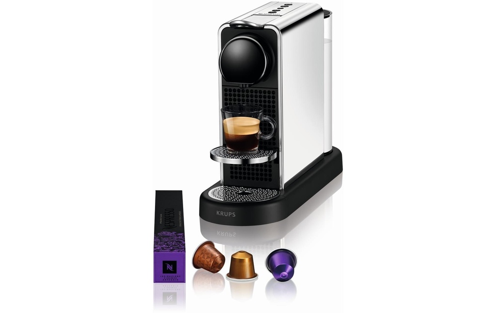 Krups Machine à café Nespresso CitiZ Platinum Noir/Acier inoxydable