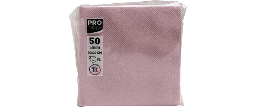 PRO nappe Serviettes en papier vieux rose 20 cm x 20 cm, 50 Pièce/s