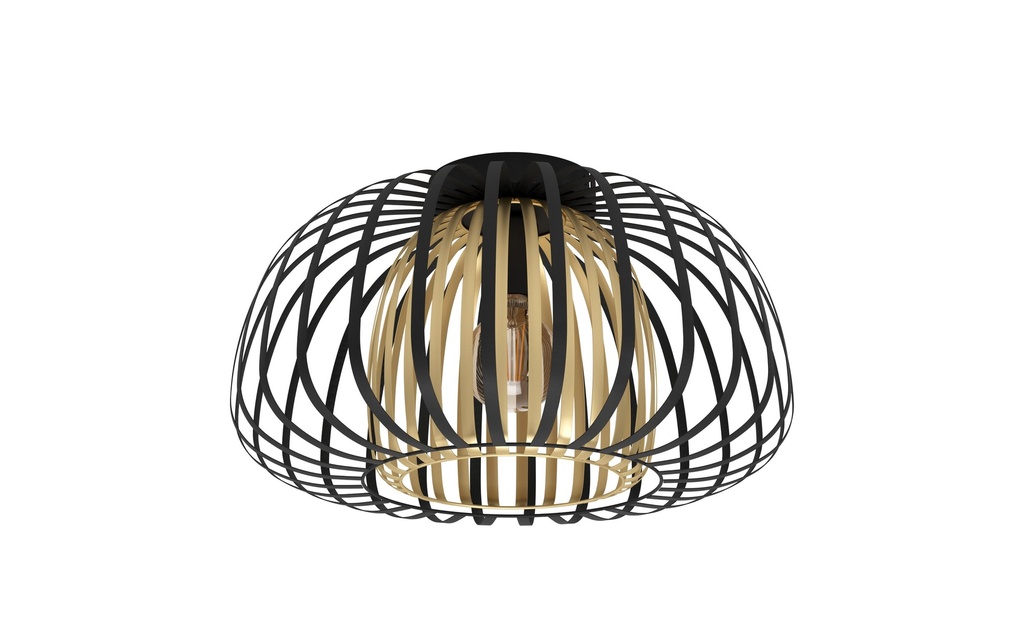 EGLO Leuchten Plafonnier ENCINITOS 1x E27 Noir/Doré