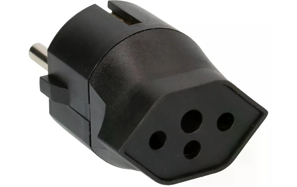 Max Hauri Adaptateur fixe Schuko sur T13, Noir
