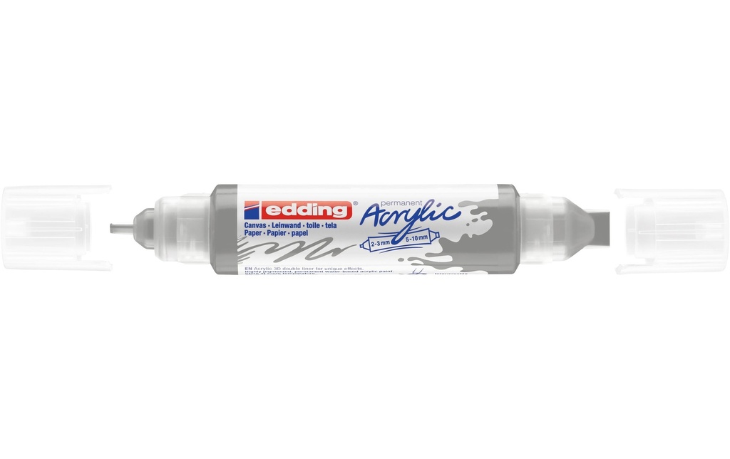 edding Marqueur acrylique 5400 Double Liner, Argenté