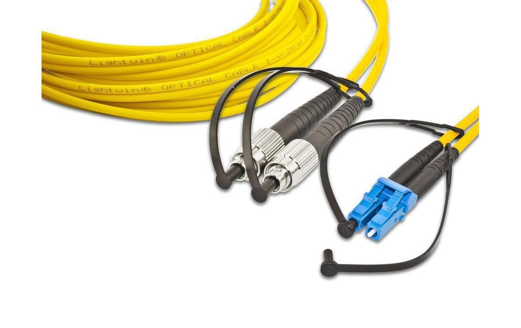 Lightwin Câble patch à fibre optique Singlemode FC – LC, OS2, Duplex, 2 m