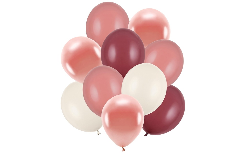 Partydeco Ballon de baudruche Set, Tons roses,10 pièces