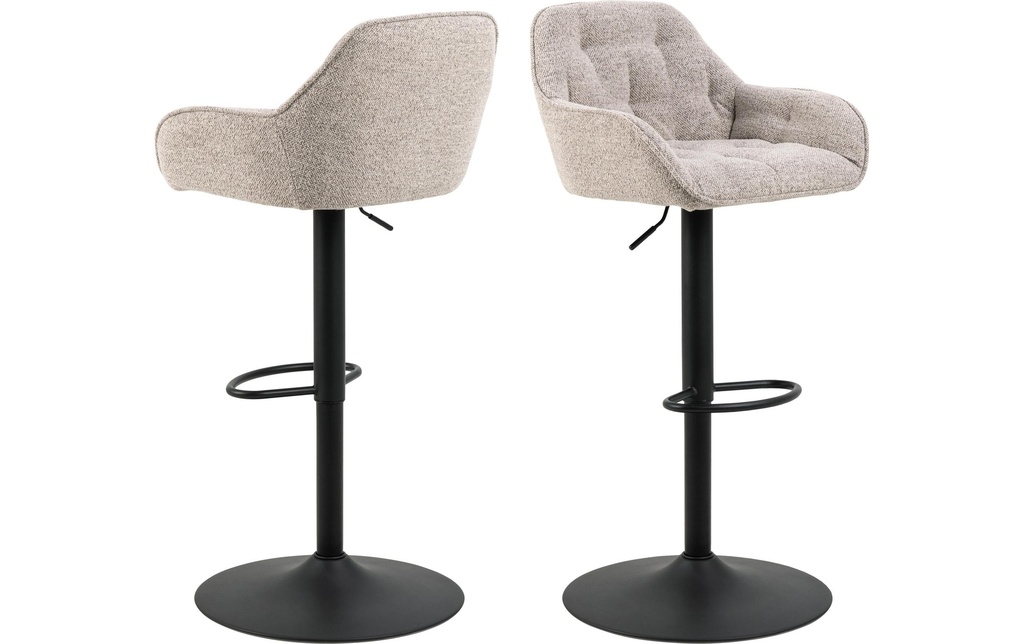 AC Design Tabouret de bar Brooke, 2 pièces, 52 x 109 cm, Beige