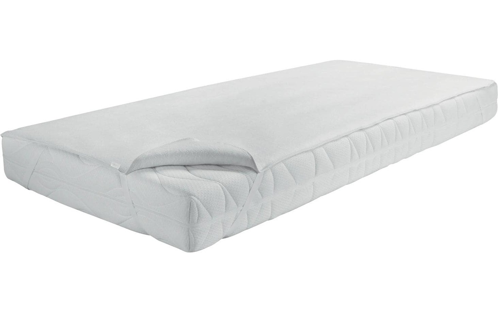 Dormisette Couvre-matelas Premium Zwirn 160 x 200 cm, Blanc