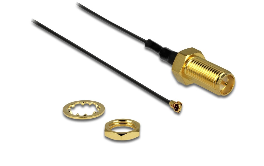 Delock Câbles d’antenne RP-SMA pour MHF4, 20cm, pour l'installation