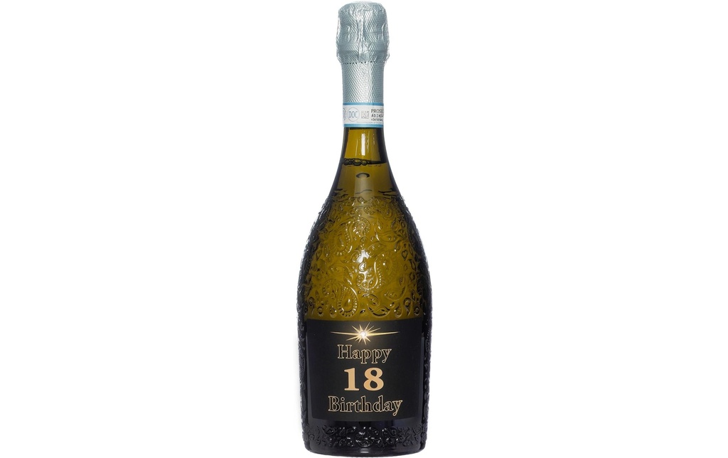 Dreams and Fantasy Idea regalo Prosecco dark Happy Birthday 18 750 ml